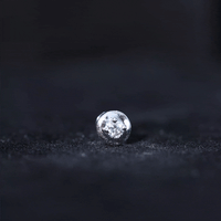 Solitaire Moissanite Circle Cartilage Earring