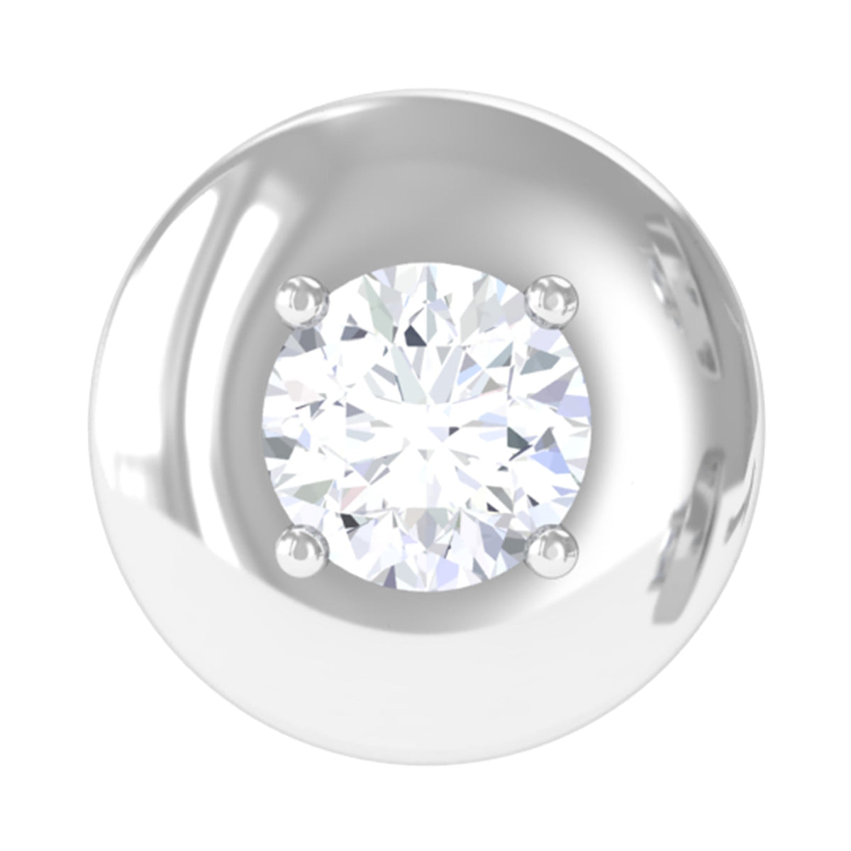 Solitaire Moissanite Circle Cartilage Earring