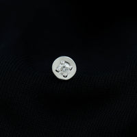Solitaire Moissanite Circle Cartilage Earring
