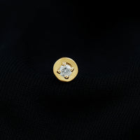 Solitaire Moissanite Circle Cartilage Earring