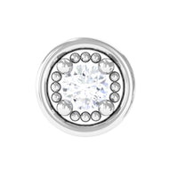 Certified Moissanite Circle Earring for Helix Piercing