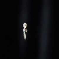 Natural Three Diamond Cartilage Earring with Flat Back