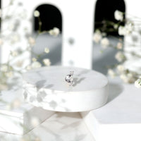 Natural Three Diamond Cartilage Earring with Flat Back