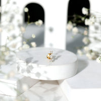 Natural Three Diamond Cartilage Earring with Flat Back