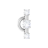 Natural Diamond Unique Tragus Earring with Certificate