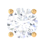 Tiny Round Moissanite Conch Earring with Flat Back