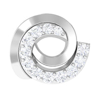 Moissanite Swirl Earring for Second Hole Piercing