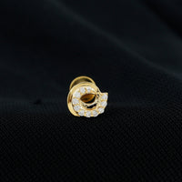 Moissanite Swirl Earring for Second Hole Piercing