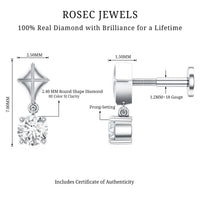 Diamond Dangling Earring for Helix Piercing