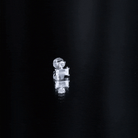 Baguette and Round Cut Moissanite Tragus Earring
