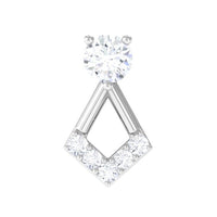 Certified Moissanite Geometric Earring for Tragus Piercing