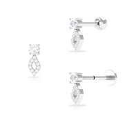 Natural Diamond Unique Tragus Earring