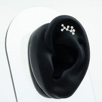 Diamond Sagittarius Zodiac Earring for Helix Piercing