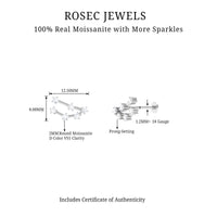 Certified Moissanite Capricorn Zodiac Ear Crawler Earring