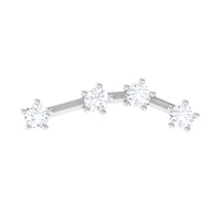 Moissanite Ear Climber Aquarius Earring