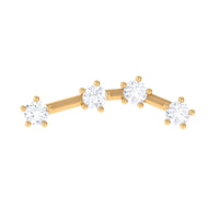 Moissanite Ear Climber Aquarius Earring