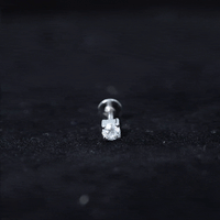 Dainty Moissanite Solitaire Conch Earring