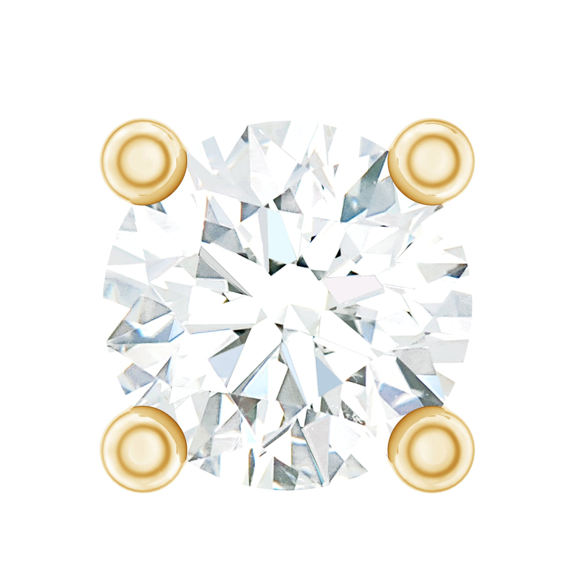Dainty Moissanite Solitaire Conch Earring
