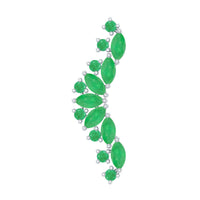Natural Marquise Emerald Crawler Cartilage Earring