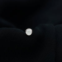 Dainty Moissanite Conch Cartilage Earring in Bezel Setting