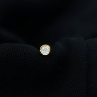 Dainty Moissanite Conch Cartilage Earring in Bezel Setting