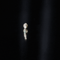 Certified Moissanite 3 Stone Tragus Earring