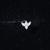 Certified Moissanite Leaf Piercing Earring