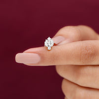 Moissanite Cluster Earring for Upper Lobe Piercing