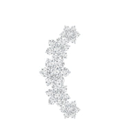 Exquisite Moissanite Flower Inspired Crawler Earring