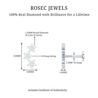 Helix Flower Crawler Earring with Diamond