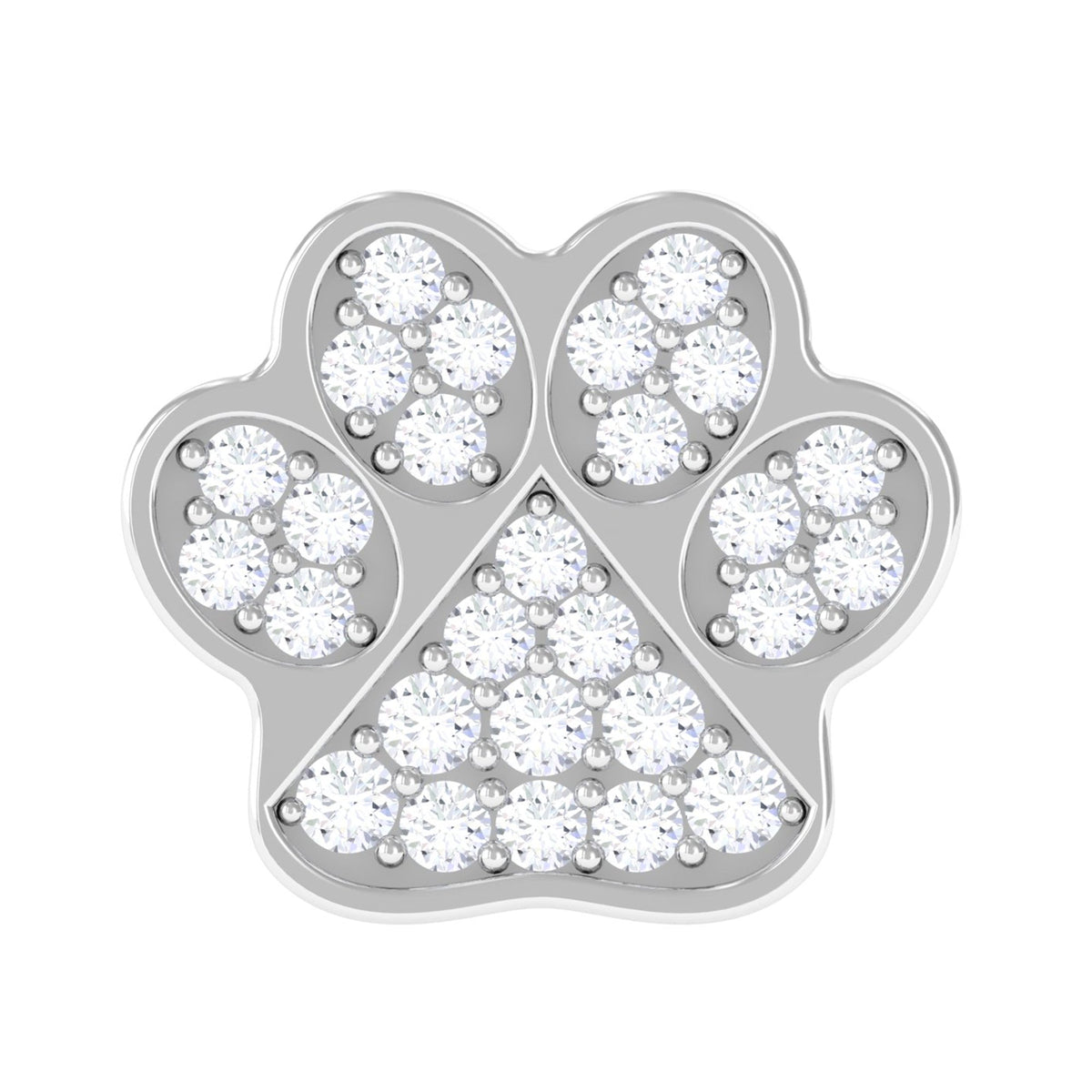 Certified Diamond Paw Cartilage Earring