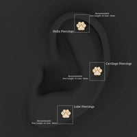 Certified Diamond Paw Cartilage Earring