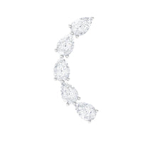 Pear Shape Diamond Crawler Earring for Cartilage Piercing