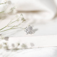 Diamond Octopus Earring with Flat Back