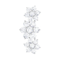 Certified Diamond Flower Crawler Cartilage Earring