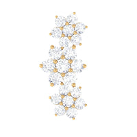 Certified Diamond Flower Crawler Cartilage Earring