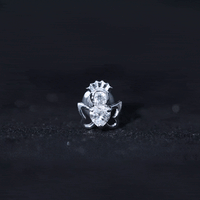 Heart Diamond Angel Earring for Helix Piercing