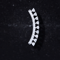 Minimal Diamond Crawler Earring for Cartilage Piercing