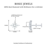 Sparkling Diamond Starburst Earring for Cartilage Piercing