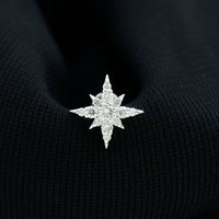 Sparkling Diamond Starburst Earring for Cartilage Piercing