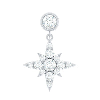 Certified Diamond Starburst Drop Earring for Helix Piercing