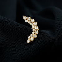 Diamond Curved Crawler Earring in Bezel Set
