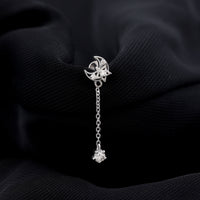 Diamond Moon Chain Earring for Helix Piercing