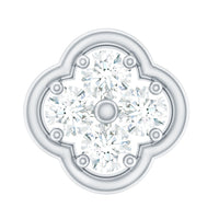 Diamond Flower Cluster Earring for Helix Piercing