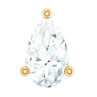 Solitaire Pear Shape Diamond Earring for Tragus Piercing