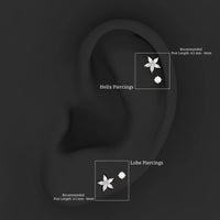 Marquise Diamond Flower Cartilage Earring Set