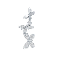 Diamond Butterfly Crawler Earring for Helix Piercing
