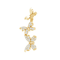 Diamond Butterfly Crawler Earring for Helix Piercing