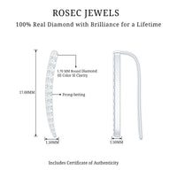 Graduated Style Diamond Climber Helix Earring