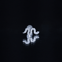 Certified Diamond Snake Earring for Cartilage Piercing